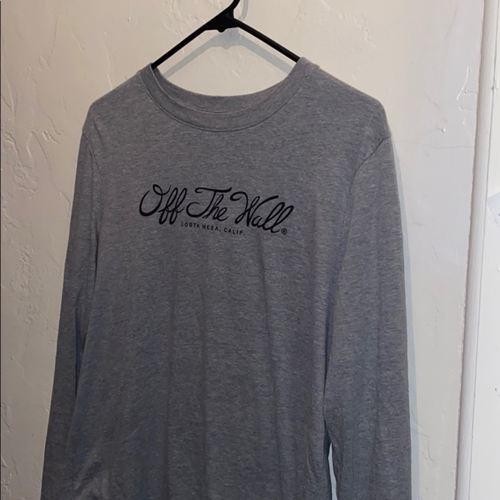 Vans off the wall logo grey long sleeve